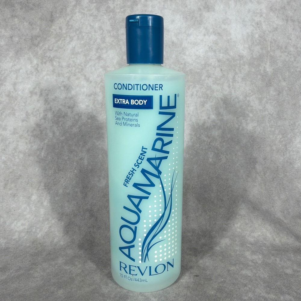 Revlon Aquamarine Fresh Scent Extra Body Conditioner 15oz Vtg Discontinued NOS
